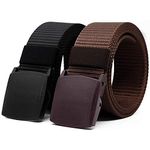 ZORO Unisex Nylon & Canvas Waist Belt For Men & Women, (Pack Of 2), Fits On Upto 40 Inches Waist Size, Multicolor