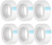 PE Micropore Medical Tape Lash Tape, 6Rolls Micropore Surgical Tape,Breathable First Aid Paper Medical Tape Athletic Tape Adhesive Tape Earring Cover Up Tape,First Aid Non- Woven Fabric Bandage Tape