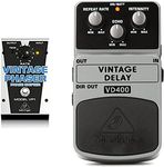 Behringer VP-1 Vintage Phaser & VD400 Vintage Analog Delay Effects Pedal, White
