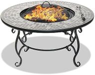 Homeology GINESSA Garden Heater/Fire Pit/Coffee Table/Barbecue/Ice Bucket - Mosaic Ceramic Finish