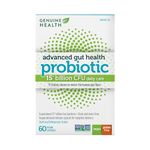 Genuine Health Advanced Gut Health Gentle-Care Probiotic, 60 count, 15 Billion CFU, Natural daily gut health and digestive support, 15 diverse and balanced strains per capsule, Dairy, soy & gluten-Free, Non-GMO, Vegan