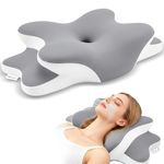 Sleep Apnea Pillow with Neck Pain & Snoring Relief -Orthopedic Cervical Pillow, Ergonomic Contour Memory Foam Pillow for Side,Back,Stomach Sleepers,Dreamers (Gray)