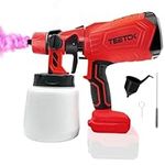 Cordless Paint Sprayer for Milwaukee 18V Battery - TEETOK HVLP Spray Paint Gun with Brushless Motor for Painting Walls, Ceilings, Home DIY (Tool Only)