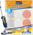 KEEPOW Spinwave Replacement Pads for Bissell Spinwave Mop 2124,2039A,2307,23157,20391,20399, 20393 Powered Hard Floor Mop (6 Pack)
