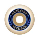 Spitfire Wheels Formula Four Lock-Ins White / Blue Skateboard Wheels - 52mm 99a (Set of 4)