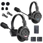 SYNCO XTalk X2 2.4GHz Wireless Headset Intercom System Microphone Random Master Device 350m Operating Range for Movie Shoot Live Show Stage Performance Real-time Monitoring (2Pcs)