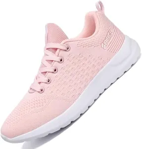 Beita Womens Running Shoes Walking Sneakers Gym Workout Shoes Anti Slip Breathable,LightPink, 7.5