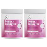 Wellbeing Nutrition Beauty Collagen with Hyaluronic Acid | Collagen Supplements for Women & Men | Collagen Powder with Biotin and Vitamins for Skin Radiance & Anti-Aging | 250g-Strawberry Watermelon