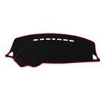 X AUTOHAUX Car Dashboard Cover Nonslip Black Red Dash Mat Sun Pad 138 x 50cm