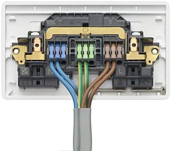 MK Electric Rapid Fix Screwless Termination Double Socket, White Moulded, 2G 13 Amp K2747STWHI