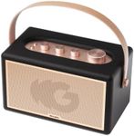 Giocanto Portable Bluetooth Speaker, Wireless Vintage Style with Subwoofer, Leather Strap Handle, Blue