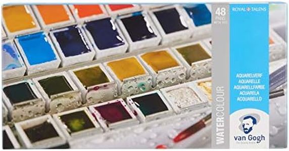 Van Gogh Watercolor Paint Set, Metal Tin, 48-Half Pan