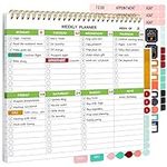 Weekly To Do List Notepad, Spiral W