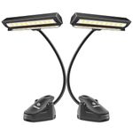 Vekkia 2 Pack Professional Super Bright LED Music Stand Light, Clip On Orchestra Piano Lights, 9 Levels Dimmable, Rechargeable. Great for Piano, Orchestra, Craft, USB Cable Incl