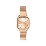 BREDA Esther 1735d Square Rose Gold Wrist Watch with Rose Gold-Plated Stainless Steel Bracelet, 26mm