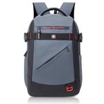 SWISS MILITARY 30L Unisex Laptop Travel Backpack for 15.6-Inch Laptops – with Luggage Strap, Detachable Key Ring, Anti-Theft Pocket, Expandable Bottle Pocket for Office and College Use