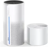 Afloia 2-in-1 Air Purifier & Humidifier Combo, Advanced 3-Stage Filtration, Whisper-Quiet Operation, Auto Shut-Off, 7-Color LED Light, Ideal for Pet Allergies & Smoke (White)