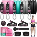 RENRANRING Resistance Bands for Working Out, 150LBS Exercise Bands, Workout Bands, Resistance Bands Set with Handles for Men Women, Legs Ankle Straps