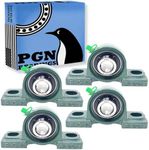 PGN UCP204-12 Pillow Block Bearing - Pack of 4 Mounted Pillow Block Bearings - Chrome Steel Bearings with 3/4" Bore - Self Alignment