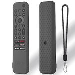 Oboe Silicone TV Remote Cover Compatible with Sony Bravia Smart Tv 2023 Voice Remote RMF-TX910U Remote Protective Cover with Lanyard (D-Dark Grey) [Remote NOT Included]