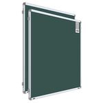 Pragati Systems® Prima Regular Steel (Magnetic) Green Chalk Board for Kids, Home, Study & School (PRMCHB90120) with Heavy-duty Aluminium Frame, 3x4 Feet (Pack of 2)