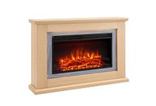 FLAMME Evora Fireplace with 47'' surround with 2kW Fireplace Heater Natural Oak Multiple Colours Available