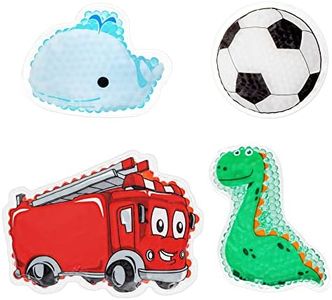 Navaris Poche Gel Chaud Froid Enfant - Pack 4x Sac Compresse Glace Doux - Patch Gel Compresse Chaud Froid Frigo Congélateur Micro-ondes