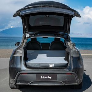 Havnby 4.5inch Foam Mattress for Tesla Model Y, Full Size Bed, Vacuum Compression, Roadtrip, Job Shifts, Nap, Camping, Guests & Home, Rechargeable Pump and Eyemask Provided (2025+ Model Y)
