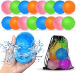 SOPPYCID 16Pcs Reusable Water Balloons for Kids, Pool Beach Water Toys for Boys and Girls, Summer Toy for Outdoor Games