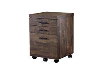 Monarch Specialties I 7400 File Cabinet, Rolling Mobile, Storage Drawers, Printer Stand, Office, Work, Laminate, Brown, Contemporary, Modern