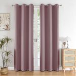 HOMEMONDE 75% Blackout Curtains for Door 7 Feet Set of 4 - Room Darkening and Privacy Drapes, Thermal Insulation, Noise Reduced - (Dark Lavender 84 Inches) | Solid