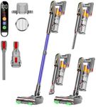 DIFFULL Cordless Vacuum Cleaner, 550W 45KPA 60 Mins Vacuum Cleaners for Home, Stick Vacuum with Wall Mount Charging, Anti-Tangle Wireless, Rechargeable Cordless Vacuum for Pet Hair, Carpets, Hardwood