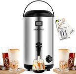 WantJoin Electric Heating Beverage Dispenser-75 Cup Hot&Cold water Urn-Stainless Steel Premium 12 L/3.2 Gallon Hot Drink Dispenser with Spigot for Coffee & Hot tea,Cold Milk,Water,Juice(Silver)