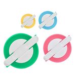4 Sizes Pom Pom Maker Kit Pompom Making Tool for Creating Fluff Ball Weave DIY Wool Yarn Knitting Craft Project (Random Color)