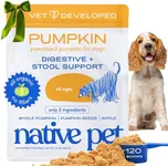 Native Pet Organic Pumpkin for Dogs (32 oz)- All-Natural, Organic Fiber for Dogs - Mix with Water to Create Delicious Pumpkin Puree - Prevent Waste with This Canned Pumpkin Alternative