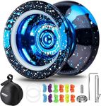 MAGICYOYO Professional Unresponsive Yoyo N11, Pro Tricks Yoyo for Advanced Player, Metal Yoyo with Replacement Responsive Yoyo Bearing for Kids Beginner, 12 Yoyo Strings+Yo Yo Bag+Yoyo Bearing Kit