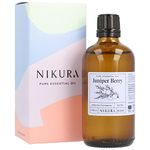 Nikura Juniper Berry Essential Oil - 100ml | 100% Pure Natural Oils | Perfect for Aromatherapy, Diffusers, Humidifier, Bath | Great for Self Care, Stress Relief, Improving Sleep | Vegan & UK Made