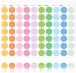 Ouzoustate 3500 PCS Colored Dot Stickers 3/4 Inch Circle Round Yard Garage Sale Stickers Color Coding Labels 10 Assorted Removable Dot Stickers for Toddlers Offices Classrooms Marking（Macaroon）