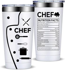 Fufandi Chef Gifts for Men Women - Ideal Gift for Chefs - Gifts for Cooking Lovers, Home Cooks, Bakers, Culinary Students - Tumbler Cup 20oz