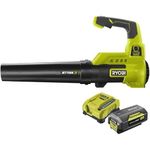 RYOBI 36V Max Power Blower - 1 LithiumPlus 36V 4.0Ah Battery - 1 Fast Charger 6.0Ah - RY36BLA-140