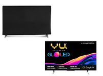 Dorca Dust Care Television Cover for Vu GloLED 55 inch Smart tv 55GloLED-Black