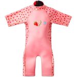 Splash About Unisex Kid's UV Sun & Sea Suit Wetsuit, Strawberry Field, 2-4 Years