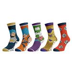 Bioworld Dragonball Z Character Logos Crew Socks (Pack of 5 pairs) Multi, Multi, Medium