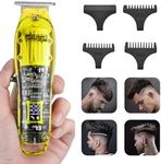 DSP Cordless Trimmer - Stainless Steel Blades, 3 Guides, USB Rechargeable, LED, 2 Hours Charge for 120 Mins Use for Men & Barbers (Yellow)