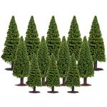 BESPORTBLE 15Pcs Model Trees, Miniature Trees, Woodland Scenics Trees, Landscape Sand Table Tree, Model Trees and Bushes for Crafts