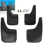 KEYOOG Front & Rear Mud Flaps Splash Guards Fit for 2014-2019 G-MC Sierra 1500/ Limited/ 2500 HD/ 3500 HD (Only Fit Single Rear Wheel), 4-Pc Set Easy to Clean and Install,Mud Guards Splash Guard Black