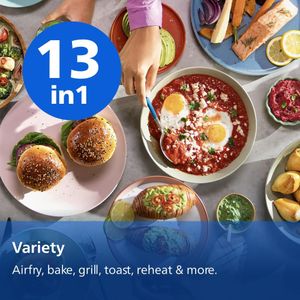 Philips Dual Basket Airfryer 3000 Series, 9L – 2 Drawer, Rapid Air, Breakfast Kit