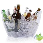 Ice Bucket Beer Bucket Beverage Tub, 12L Large Capacity Large Drink Bucket, Great for Home Bar Party Club Camping Parties Barbecues Picnics, Champagne Wine, and Barware Accessories