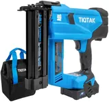 TIQTAK Cordless Brad Nailer with Battery, 2-In-1 Electric Nail Gun/Staple Gun Drives 1600 Nails per Charge, 18 Gauge 5/8’’ to 2’’ Nails and 1/2’’ to 1-5/8’’ Staples