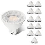 FTL 12-Pack MR16 LED Bulb 5000K Daylight White GU5.3 12V 50W Halogen Equivalent 5W Non-Dimmable Spotlight 40 Degree Outdoor Landscape Light Bulbs for Track Lighting